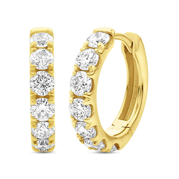 Diamond Hoop Earrings