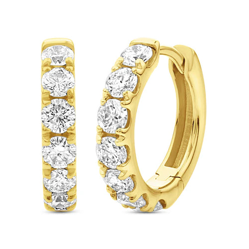 Diamond Hoop Earrings
