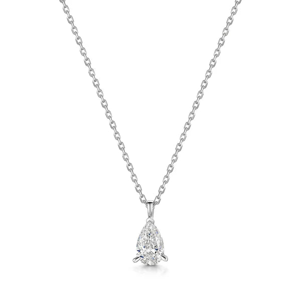 Prong Pear Drop Pendant