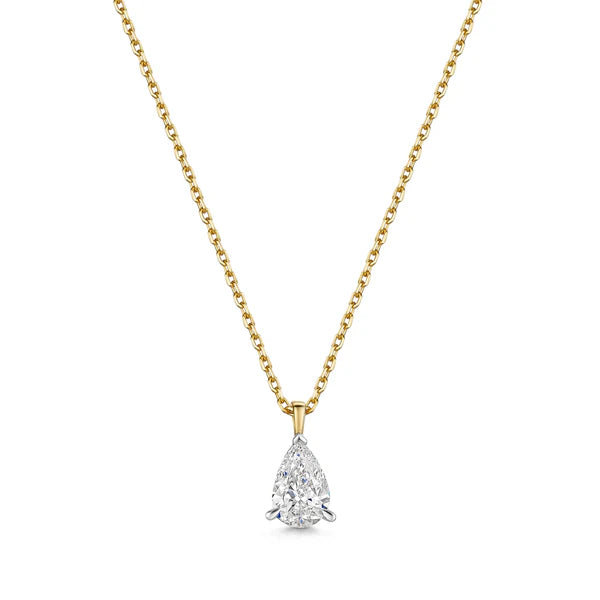 Prong Pear Drop Pendant